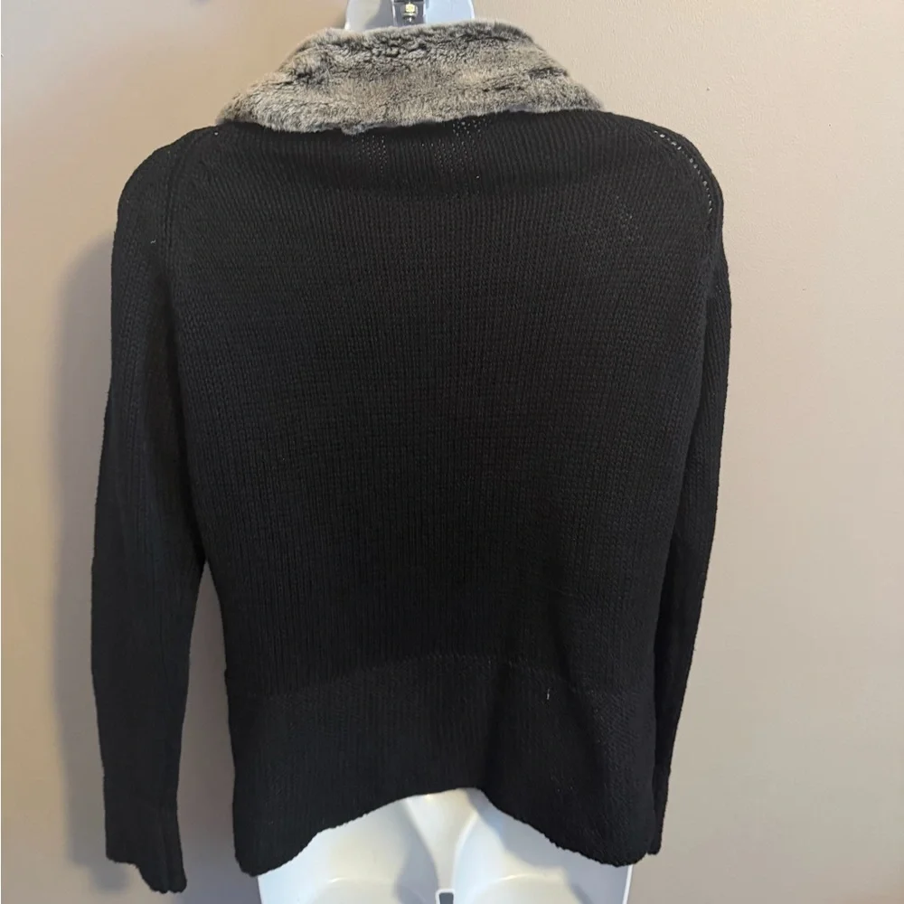 Vintage April Cornell crochet cardigan open knit rosettes cottage core witchy S - Picture 4 of 6